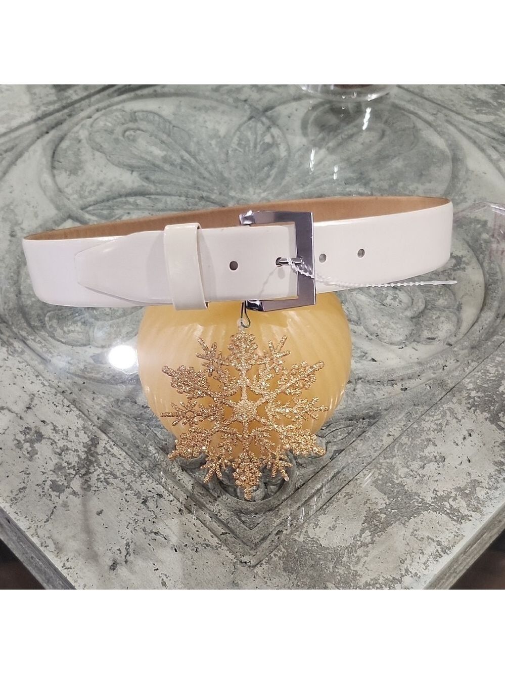 Harness House Usa Vintage Steerhide White Leather Belt 34